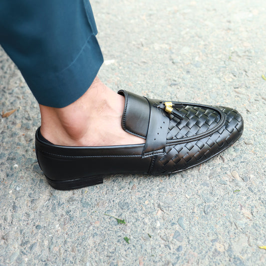 Far braid Leather Tussle Black FR653