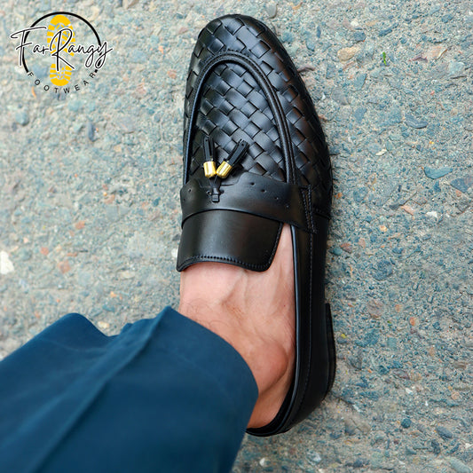Far braid Leather Tussle Black FR653