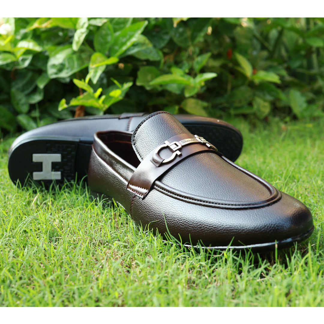 Far Grain Leather Buckle Brown FR660
